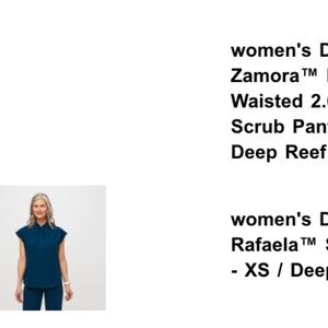 Figs Deep Reef Women's Blouse & Jogger Scrub Pant